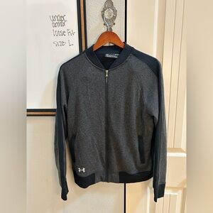 Under Armour Charcoal and Black Bomber Jacket